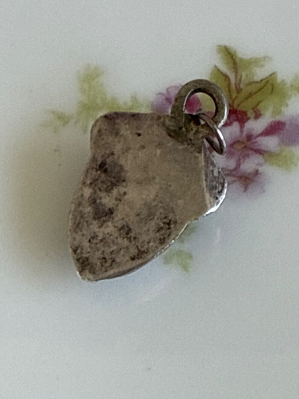 Antique 20's Cast Solid Sterling Silver Acorn Pendant Charm - Picture 5 of 8